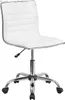 Autres meubles Meubles Alan Low Back Designer sans bras blanc nervuré pivotant chaise de bureau Q240129