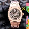 45mm stainless steel hollow men watch men automatic mechanical movement watch designer fashion business watch Montre De Luxe men gift