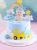 Cake Tools Baby 100. Geburtstag Party Topper Dekoration Dessert Cupcake Regenbogen Wolke Zug Cartoon Kuh Tiger Backen Dress Up Supplies