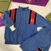 New kids Tracksuits high quality baby jacket suit Size 100-160 Striped patchwork zippered overcoat and shorts Jan20