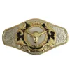 1 Stück große goldene Bullenkopf-Westerngürtelschnalle für Cintura Cowboy268d