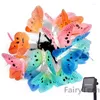 Cordas 12/20 LED Solar Powered Butterfly Fairy String Luzes Ao Ar Livre Jardim Casamento Decoração de Natal Lâmpada Fibra Óptica À Prova D 'Água