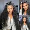 Nneka 250 Density 30 40 Inch Hd Transparent Deep Wave Frontal Wig Brazilian Glueless Wigs 134 Curly Lace Front Human Hair Wig 240118