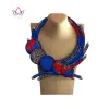 Halsketten Ankara Fashion Bownot Button Choker-Halsketten Tribal-Accessoires Afrikanischer Druckstoff Ankara-Lätzchen-Statement-Halsketten WYb579