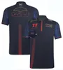 新しいシーズンサイクル服2024 F1レーシングポロシャツフォーミュラ1チームスーツラペルTシャツギブアーズハット番号1 11ロゴ