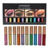 HANDAIYAN 10 ColorsBox Eye Shadow Liner Combination Glitter Liquid Eyes Makeup Shimmer Eyeshadow Kit Shinning Eyeliner Pencil 240123