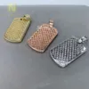 Lasergravure Service Moissanite Dog Tag Hanger Charms Collection Cross Hanger Hip Hop Rock Iced Out Sieraden Geschenken