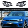 Für VW Golf 7 LED Scheinwerfer Montage 13-17 Auto Zubehör DRL Tagfahrlicht Dynamische Streamer Blinker anzeige