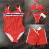 Letter Print Swimwear Summer Beach Men Swimming Trunks Classic Designer Padded Bra Biquinis Set Couple Swimsuits