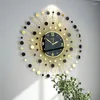 Wandklokken Luxe Moderne Klok Ontwerp Rustig Metaal Europees Ijzer Kunst Slaapkamer Acryl Reloj De Pared Kamerdecoratie