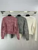 Damskie Knits Tees Designer Branża Heavy Bead Strawberry 3D Haft Słodka Wiek Zmniejszenie wszechstronnego dzianiny kardigan 2024 Wczesna wiosna Nowy Nanyou 0jju