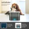 Fonte automática de água de gato com capacidade 2L com iluminação LED Distribuidor de água de animais de estimação USB com filtramento de recirculação para gatos