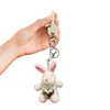 Keychains Fashionable Black/White Keyring Lovely Plushs Pearls Keychain For Children Versatile Bag Charm Accessory