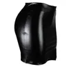 Saias Sexy Cintura alta enrolada saia de quadril feminino couro preto confortável dividido