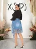 Denim Skirt Women Summer Short Sexy Skirt with Tassel Tight Plus Size Jeans Skirt Ladies Large Wholesale Drop240127