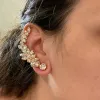 Ohrringe Designer für Frauen Mode Zirkonia Ohr Manschette kein Piercing Schmuck Bling CZ Ohrhaken Hochzeit Braut Brautjungfern Geschenk