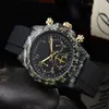 2022 hoge kwaliteit mannen luxe horloge zes steken alle wijzerplaten werken automatische quartz horloges europese topmerk chronograaf klok fashi205l