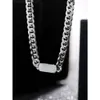 Fashionable hip-hop rock high street stainless steel thick Cuban chain non fading men's neck chain necklace