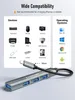 lemorele usb c hub 3.0 long cable otg 4ポートタイプマルチスプリッターアダプターxiaomi lenovo macb用ラップトップアクセサリー