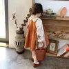 Robes de printemps et d'automne pour filles, costume de Style japonais en coton et lin, vêtements rétro pour bébés, princesse pour enfants, 2024