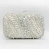 Evening Bags Ladies Stones Evening Bags Wedding Rhinestones Clutches Crystal Clutch Purse Hard Metal Mini Minaudiere Handbag Bridal Party Bag