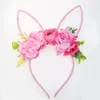 Pinces à cheveux pour adultes et adolescents, bandeau en forme d'oreilles de pâques, cerceau de fleurs, maquillage, diffusion en direct, couvre-chef de fête Cosplay