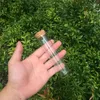 Whole- 30 120mm 60ml Glass Bottles Vials Jars Test Tube With Cork Stopper Empty Glass Transparent Clear Bottles 24pcs lot1201v
