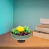 Dinnerware Sets Ceramic Footed Bowl Round Fruit Holder Dessert Display Stand Decorative Tray For Kitchen Centerpiece Table Decor Green