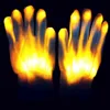Party Decoration Halloween LED Flashing Finger Light Up Colorful Lighting Gloves Rave Props Poping2919