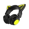 Chegada RGB Cat Ear Fones de ouvido sem fio com microfone 7.1 estéreo música Bluetooth 5.0 fone de ouvido suporte controle luz cor presente