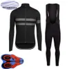 RAPHA Team hiver cyclisme Jersey Set hommes polaire thermique à manches longues chemises pantalons à bretelles Kits vêtements de vélo de montagne vélo de course s294J