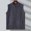 Top Grade Autum Winter Fashion Brand Zipper Knit Cardigan Sweater Vest Men Retro Crew Woolen Sleeveless Casual Man Clothes 240119