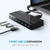 Ports USB 3.0 High Speed ​​Hub med 12V Power Adapter Splitter OTG för Desktop Laptop Computer Accessories