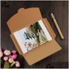 Gift Wrap 4X6 Inch Balck Cardboard P O Packaging Box Kraft Postcard Envelope Package Case H1231 Drop Delivery Home Garden Festive Pa Dhd4I