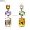 Stud Gros Vintage Autriche Cristal Strass Goutte D'eau Géométrique Dangle Boucles D'oreilles De Mariage De Mode Bijoux Pour Femmes 2023 Tendance YQ240129