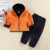 衣料品セットSAILEROAD BAYD BOYN BOYS CHILDRES POLAR FLEECE SUITS GIRLS TOPS PANTS2 PCS秋の冬の子供