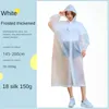 Regenmäntel 1 stücke Mode Verdickte Regenmantel Jacke Nicht Einweg Unisex Erwachsene Tragbare Wasserdichte Outdoor Reise Ein Stück Eva Poncho