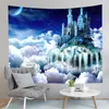 Tapissries Fantasy Castle Tapestry River Forest Fairy Tale World Home Living Room sovsal sovrum estetik