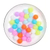 Collier 50pcs 15 mm Perles de silicone lumineuses Food Grade Silicone Pacificier Chaîne Round Perles