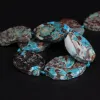 Lucite New 910pcs/Strand Raw Blue Ocean Stone Agates Agates Sieć luźne koraliki, naturalne ocean jades klejnoty klejnoty wycinające biżuterię biżuterię