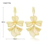 Örhängen Sunnesa Big Bowknot Drop Earring Elegant African Jewelry for Women 18k Gold Plated Irregularity Lager Dingle Earrings Party Gift