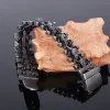 Bransoletki steampunk stal nierdzewna czaszka bransoletka bransoletka dla mężczyzn dla mężczyzn punkowe rockowe bransoletki bransoletki gotycka mannen armband biżuteria