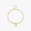 ENFASHION Boho serrure bracelets de cheville pour femmes couleur or Bijoux Femme accessoires de plage Bijoux de mode en acier inoxydable A215006 240125