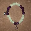 Strand Raven X Beast Boy Matching Bracelets Purple Green Magnetic Heart Gift Friendship Bracelet Y2k