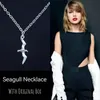 New S925 Sterling Silver Fashionable Style Unique Design Latest Taylor 1989 TS Seagull Necklace Pendant with Packaging Gift