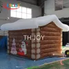Бесплатная доставка на свежем воздухе 4x3x3mH (13,2x10x10 футов) с воздуходувкой, рождественские украшения на открытом воздухе, надувная палатка в гроте Санта-Клауса, дом на продажу