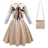 Abiti da ragazza per bambini Costume cosplay M3GAN Megan Girls Bowknot Dress Baby Abiti gotici vintage Abiti completi di Halloween