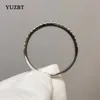 YUZBT 9K 10K Weißgold Brillantschliff 03 s Diamanttester Vergangenheit D Farbe Verlobungsring Koreanischer Stil Schmuck 240122