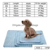 Kennels Pens Dog Pad Soğutma Yaz Köpekleri Pades Kedi Battaniye Kanepe Nefes alabilen evcil hayvan yatak yıkanabilir küçük ve orta damla teslimat ev ga dhjmv