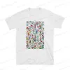 Women's T-Shirt Vintage Flower Illustration T-Shirt Boho Style Casual Floral Print Top Cute Aesthetic Graphic Woman Tshirts Cottagecore Clothes T240129